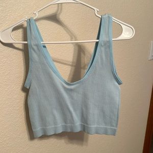 Never worn. Light blue tank top.